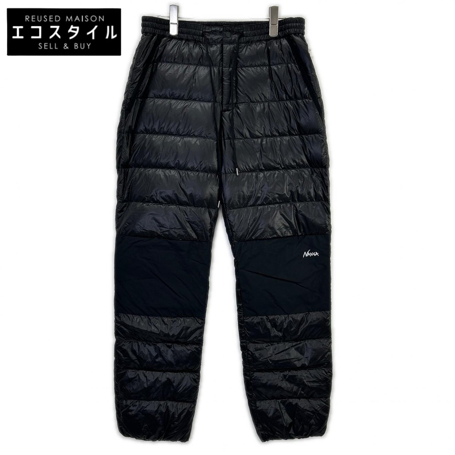 NANGA Nanga NW2441-11801 black nylon MOUNTAIN LODGE DOWN PANTS bottoms