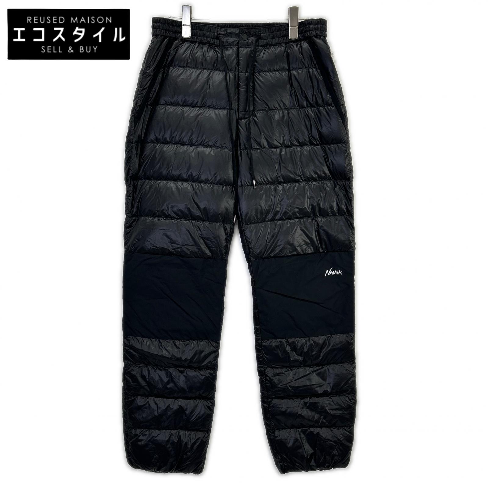 NANGA Nanga NW2441-11801 black nylon MOUNTAIN LODGE DOWN PANTS bottoms