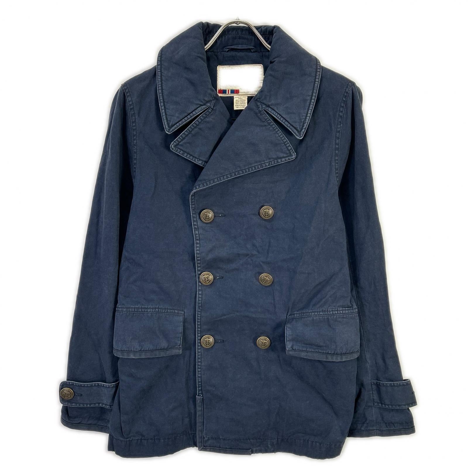 Ralph Lauren Rugby ラルフローレンラグビー ネイビー コットン アンカーボタン ダブルブレスト Pコート コート