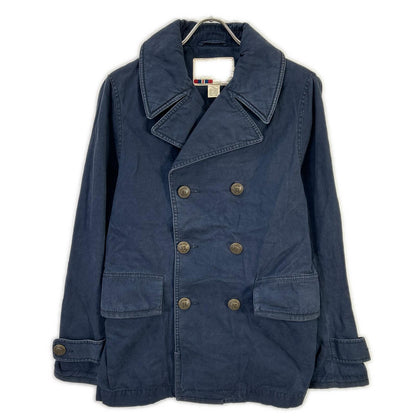 Ralph Lauren Rugby ラルフローレンラグビー ネイビー コットン アンカーボタン ダブルブレスト Pコート コート