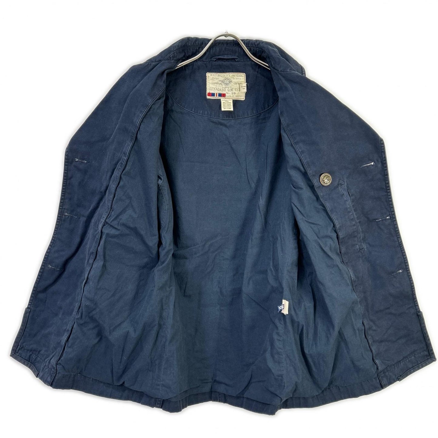 Ralph Lauren Rugby ラルフローレンラグビー ネイビー コットン アンカーボタン ダブルブレスト Pコート コート