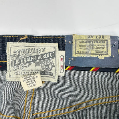Ralph Lauren Rugby ラルフローレンラグビー 022984 インディゴ リジッド ボタンフライ ストレートデニムパンツ ボトムス