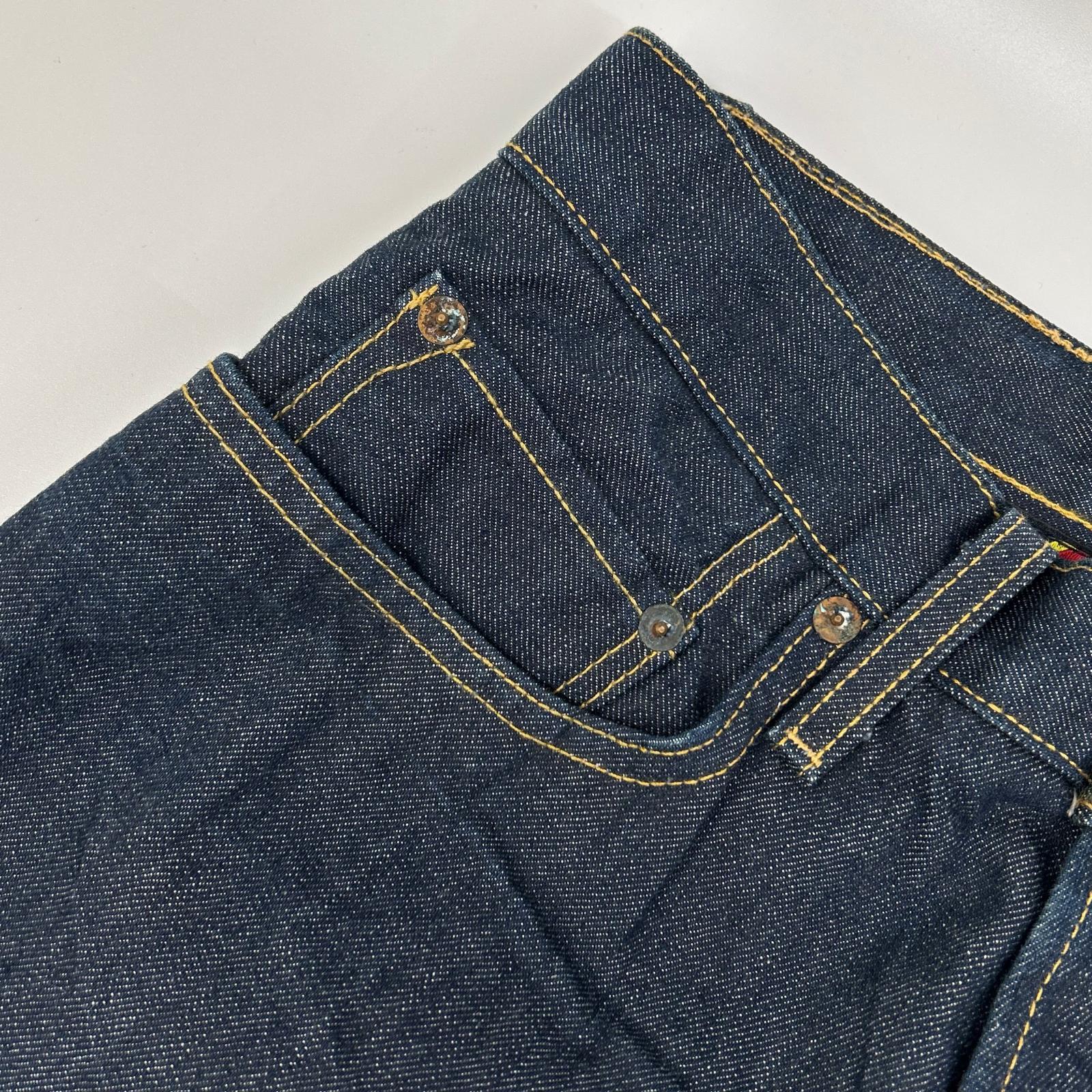 Ralph Lauren Rugby ラルフローレンラグビー 022984 インディゴ リジッド ボタンフライ ストレートデニムパンツ ボトムス