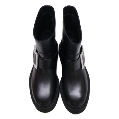 RogerVivier ロジェヴィヴィエ 【新品同様】RVW74038980TTQB999 VIV RANGERS HIGH MET BIKERS BOOTIE バイカーブーツ シューズ