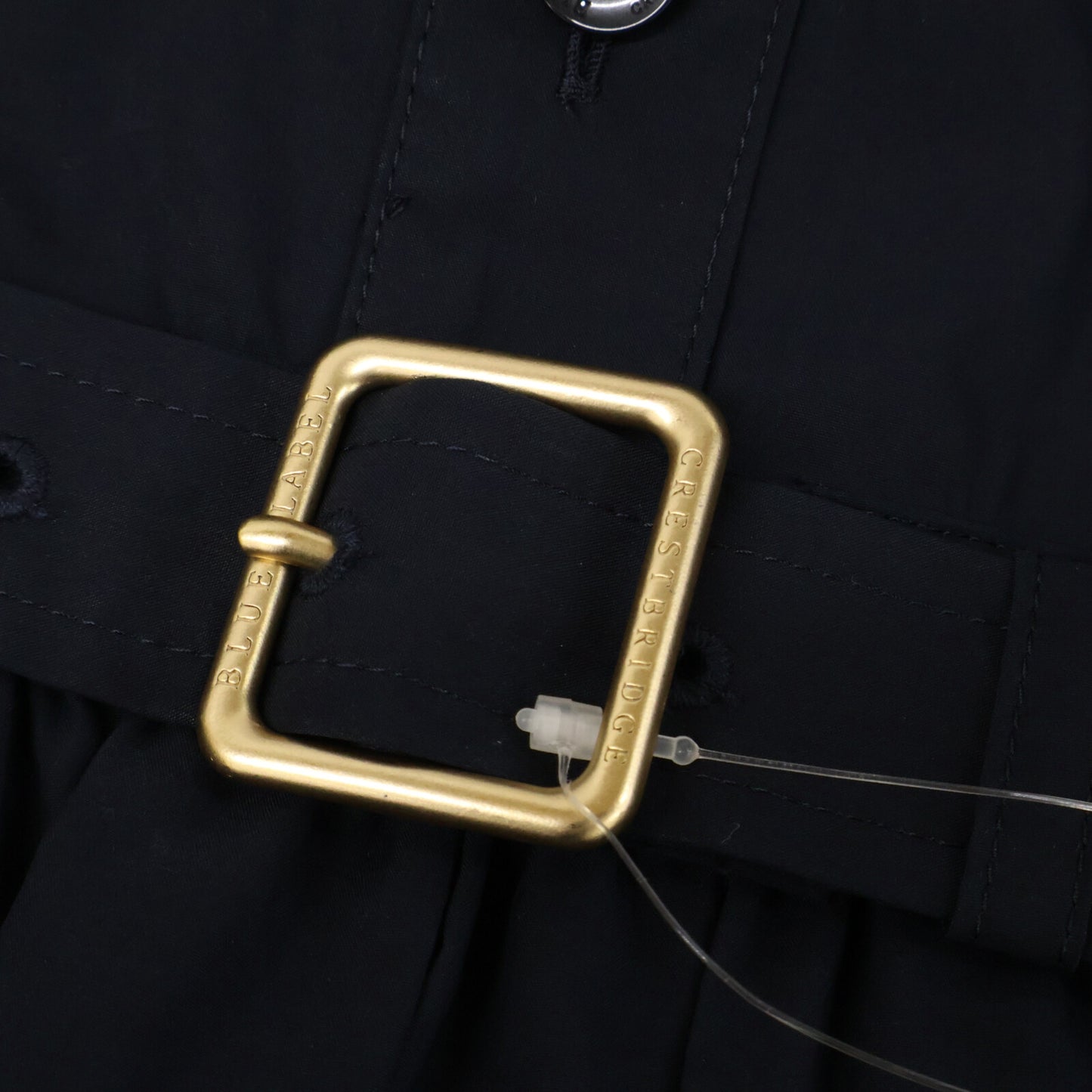 BLUE LABEL CRESTBRIDGE ブルーレーベルクレストブリッジ 55J31-569-29 ネイビー コットン混 チェックスリーブ ベルテッドシャツワンピース ワンピース
