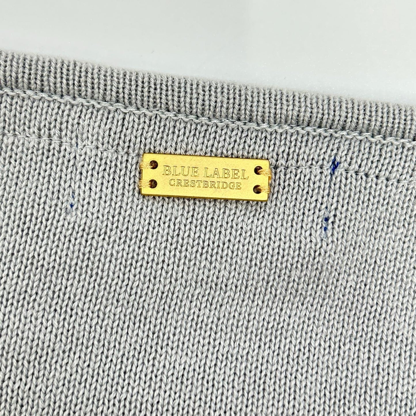 BLUE LABEL CRESTBRIDGE ブルーレーベルクレストブリッジ 55J80-518-07 グレー コットン混 ベルテッド チェックフレアWAON ワンピース