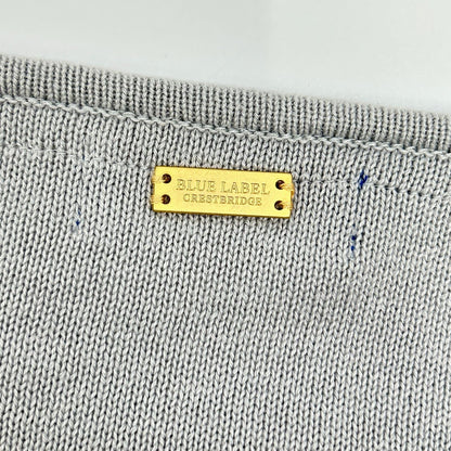 BLUE LABEL CRESTBRIDGE ブルーレーベルクレストブリッジ 55J80-518-07 グレー コットン混 ベルテッド チェックフレアWAON ワンピース