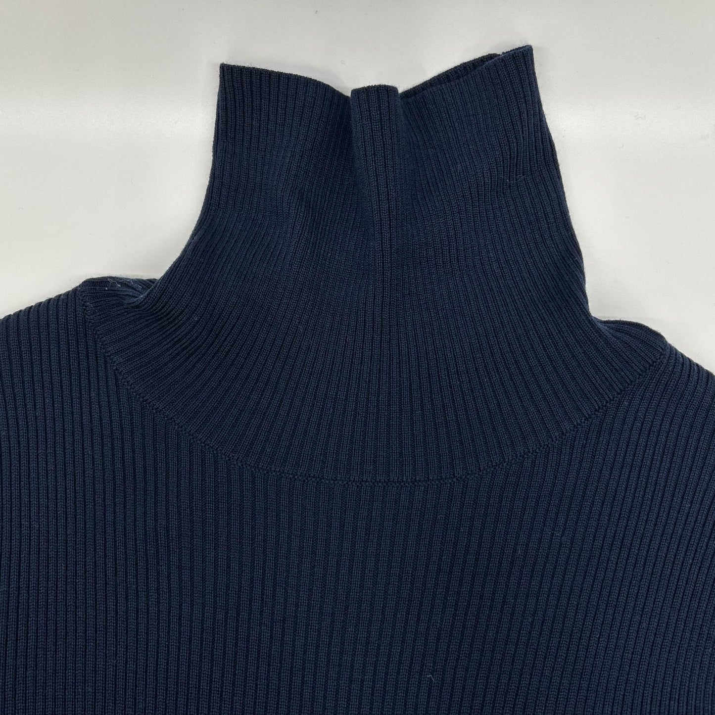 BURBERRY BLUE LABEL バーバリーブルーレーベル E1J63-895-15 ネイビー×レッド ウール チェック柄 リブニットドッキングワンピース ワンピース
