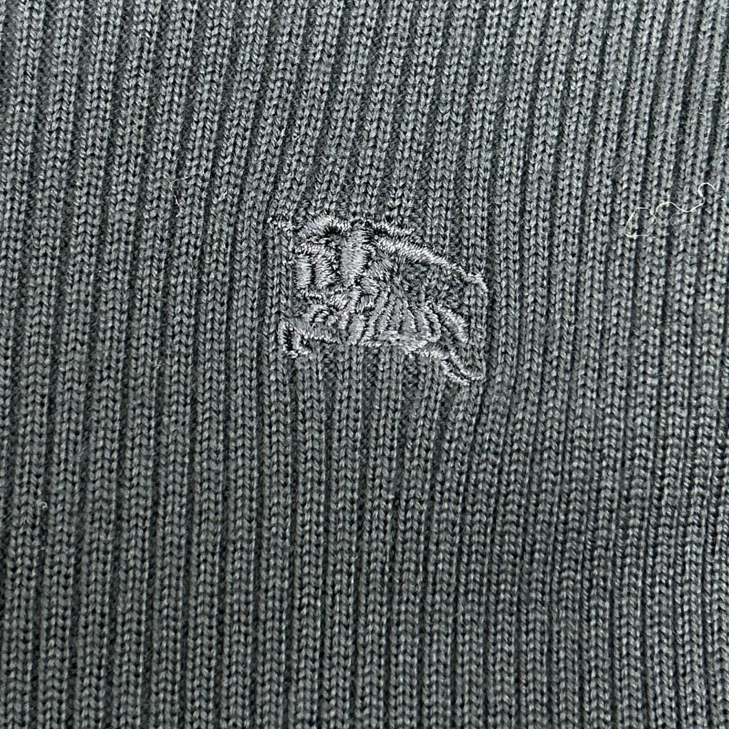 BURBERRY BLUE LABEL バーバリーブルーレーベル E1J63-895-15 ネイビー×レッド ウール チェック柄 リブニットドッキングワンピース ワンピース