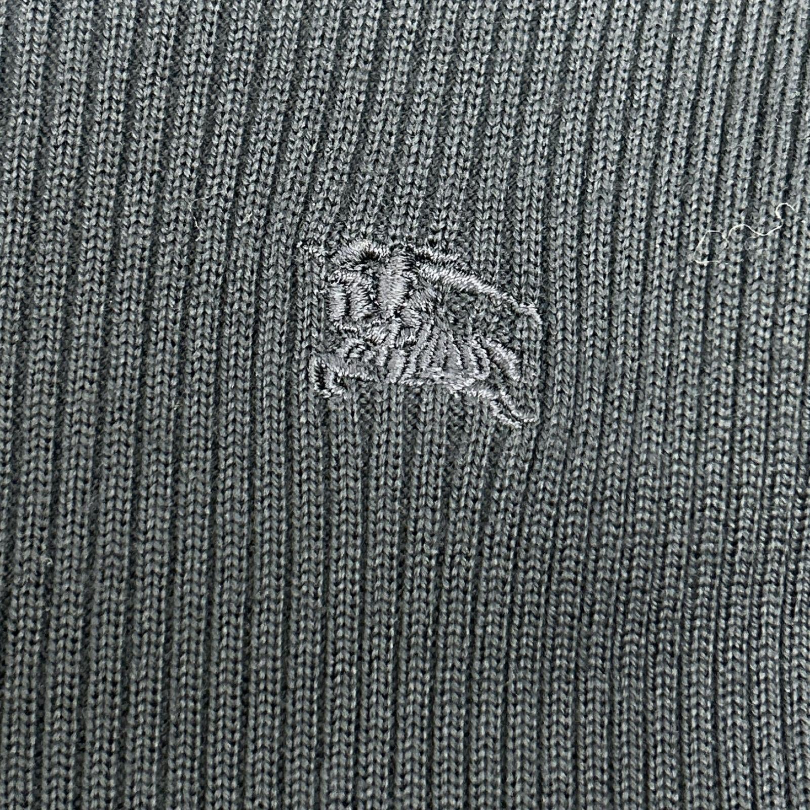 BURBERRY BLUE LABEL バーバリーブルーレーベル E1J63-895-15 ネイビー×レッド ウール チェック柄 リブニットドッキングワンピース ワンピース