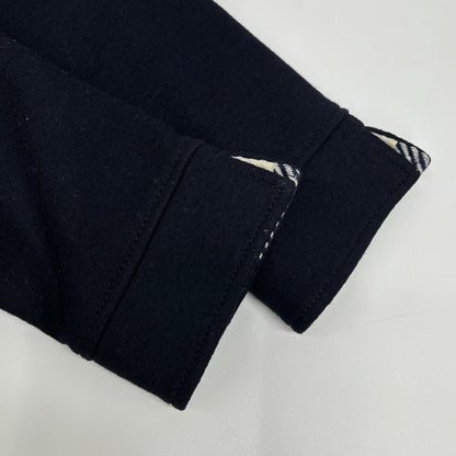 Burberry Blue Label バーバリーブルーレーベル E1J44-516-29 ネイビー×ベージュ ウール チェック柄 ニットドッキングベルテッドワンピース ワンピース
