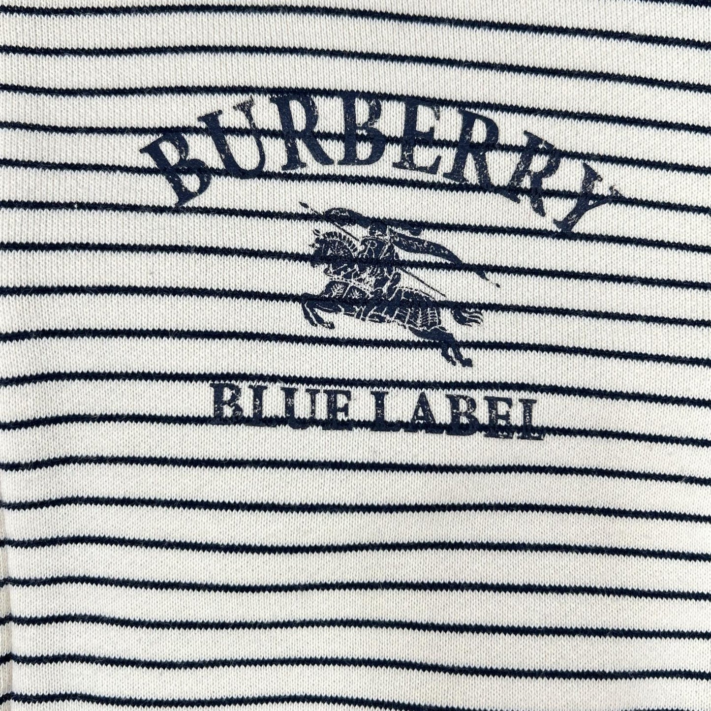 Burberry Blue Label バーバリーブルーレーベル E1P20-168-02 ベージュ×ネイビー コットン混 ロゴプリントボーダージップフーディ ジャケット