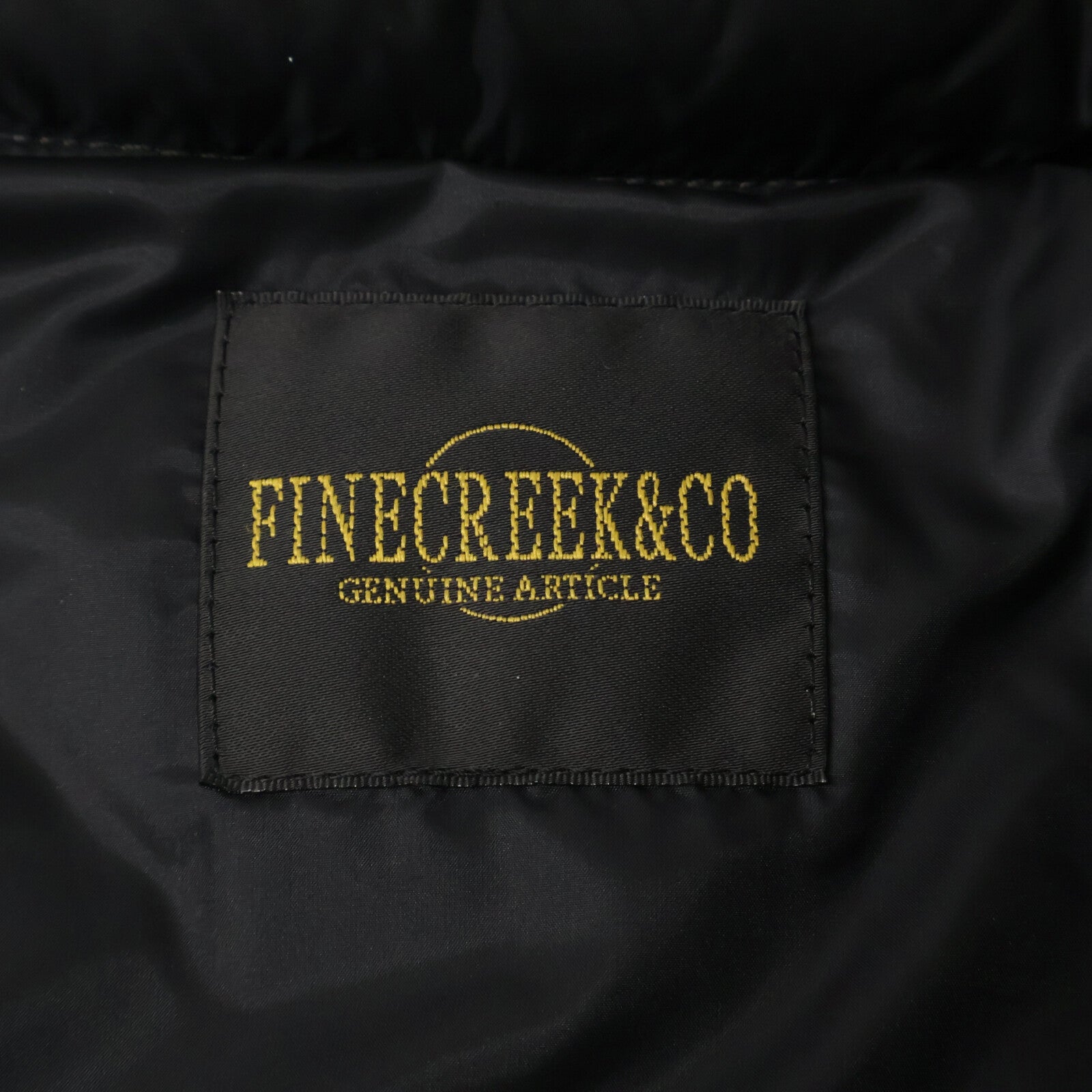 FINE CREEK&CO ファインクリークアンドコー ディアスキン ジップアップ ダウン ベスト