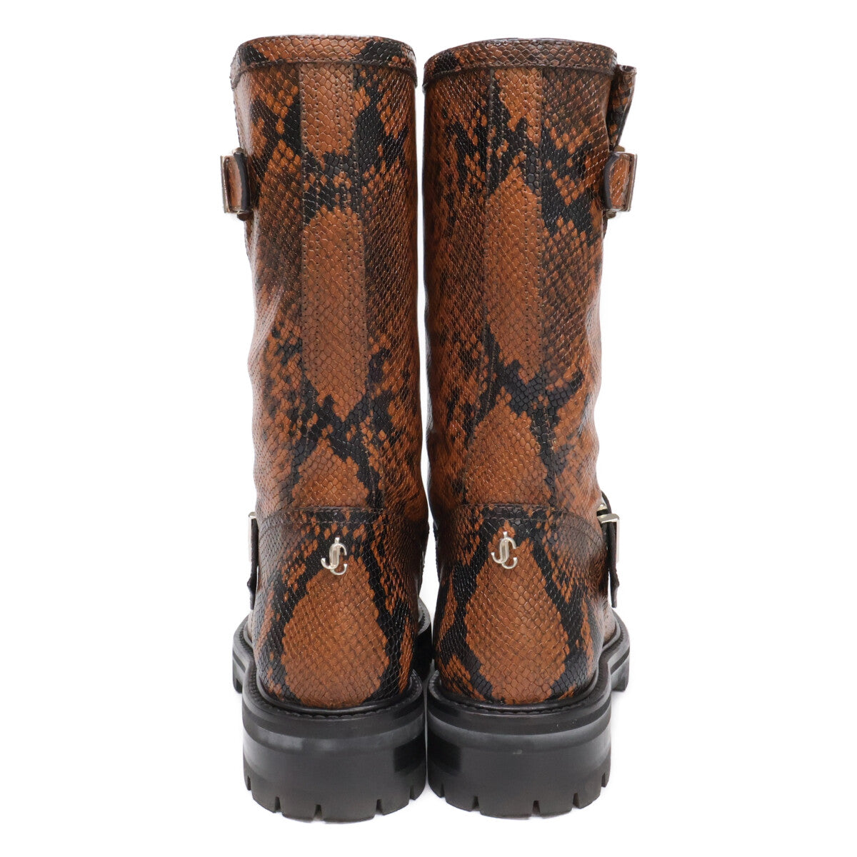 JIMMY CHOO Jimmy Choo [like new] BIKER II Biker II embossed python boots