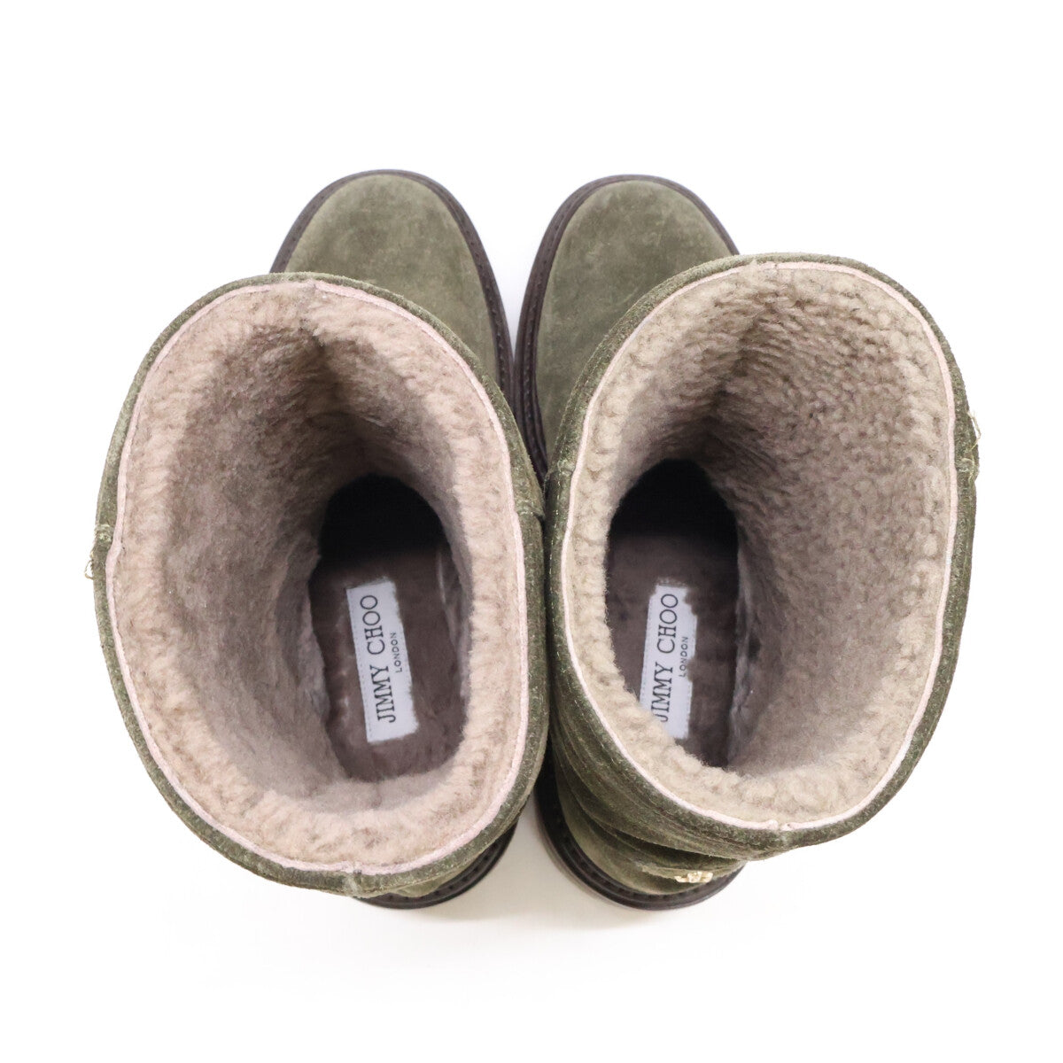 JIMMY CHOO Jimmy Choo YARI FLAT suede boots with shearling lining