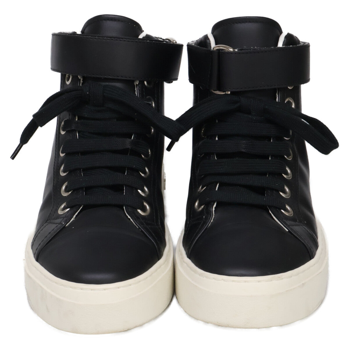 Salvatore Ferragamo leather Ayr logo Gancini sole high-top sneakers shoes
