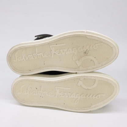 Salvatore Ferragamo leather Ayr logo Gancini sole high-top sneakers shoes