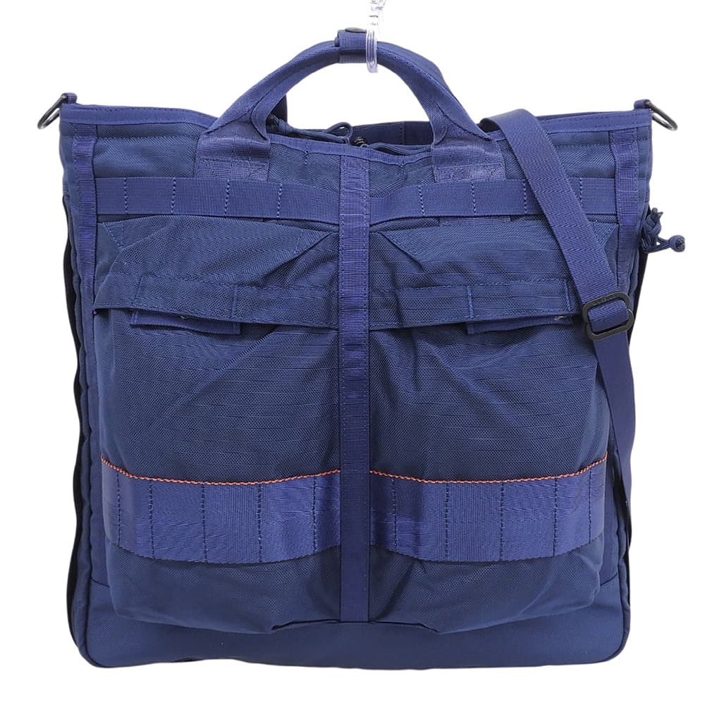 BRIEFING ブリーフィング 新品同様 COCKPIT BAG ヘルメットバッグ 840デニールコーデュラエアバリスティックナイロン 紺 BEAMS PLUS別注 トートバッグ