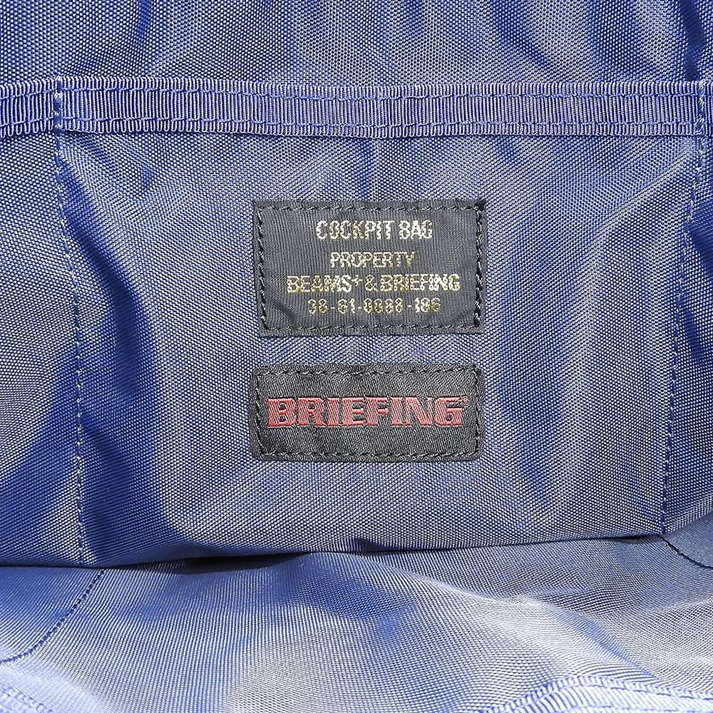 BRIEFING ブリーフィング 新品同様 COCKPIT BAG ヘルメットバッグ 840デニールコーデュラエアバリスティックナイロン 紺 BEAMS PLUS別注 トートバッグ