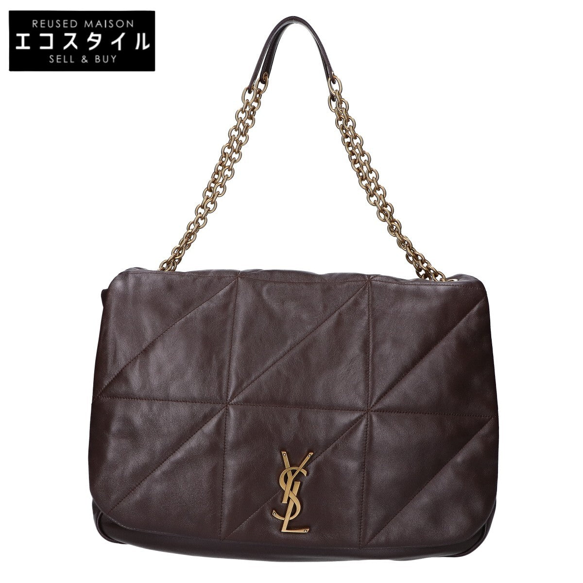 SAINT LAURENT PARIS サンローランパリ 新品同様 25AW 805859 Jamie 4.3/ジェイミー4.3 ナッパラムスキン メタルカサンドラロゴ キルティングステッチ マキシ チェーン ショルダーバッグ