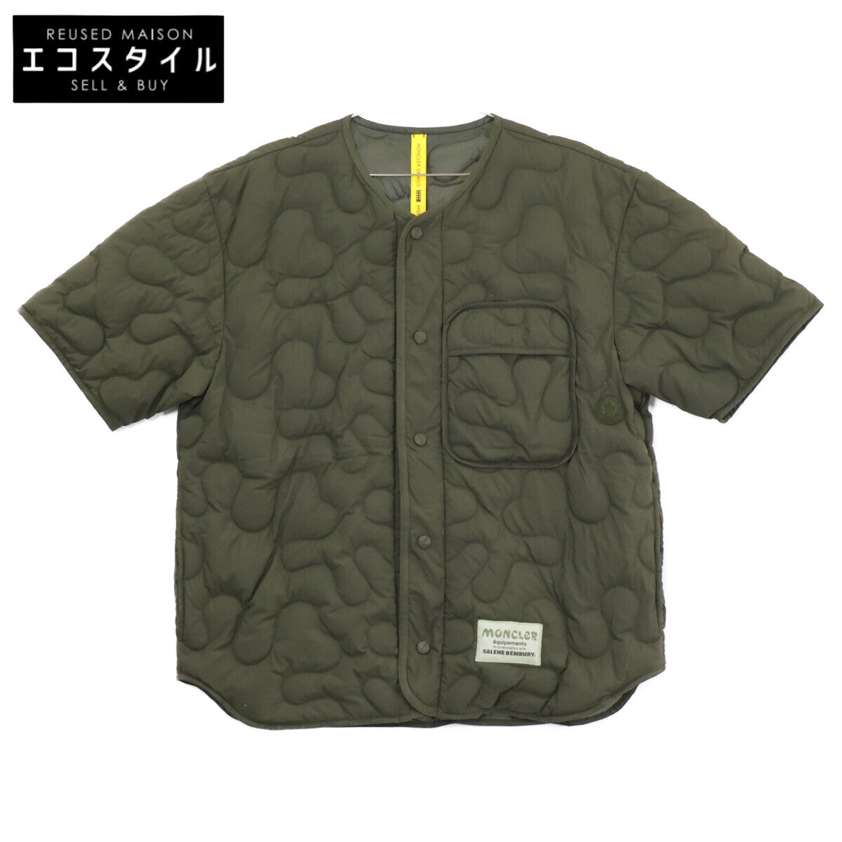 MONCLER モンクレール GENIUS 5 ｘSALEHE BEMBURY【23年製】 CAMICIA バックプリント キルティング 半袖ダウンジャケット ジャケット