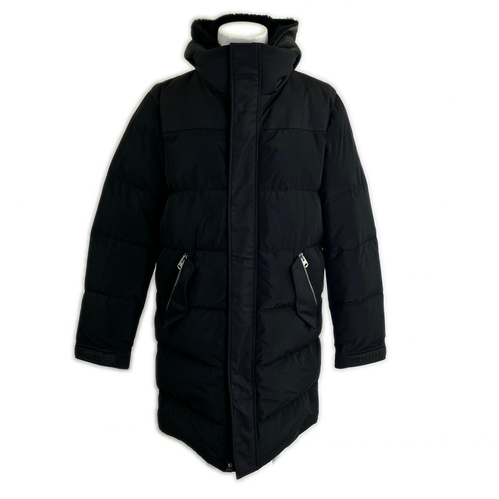Mackage マッカージュ MKGRILEY5 RILEY ライリー ムートンレイヤードカラー・フード付 フルジップ ダウンジャケット ジャケット