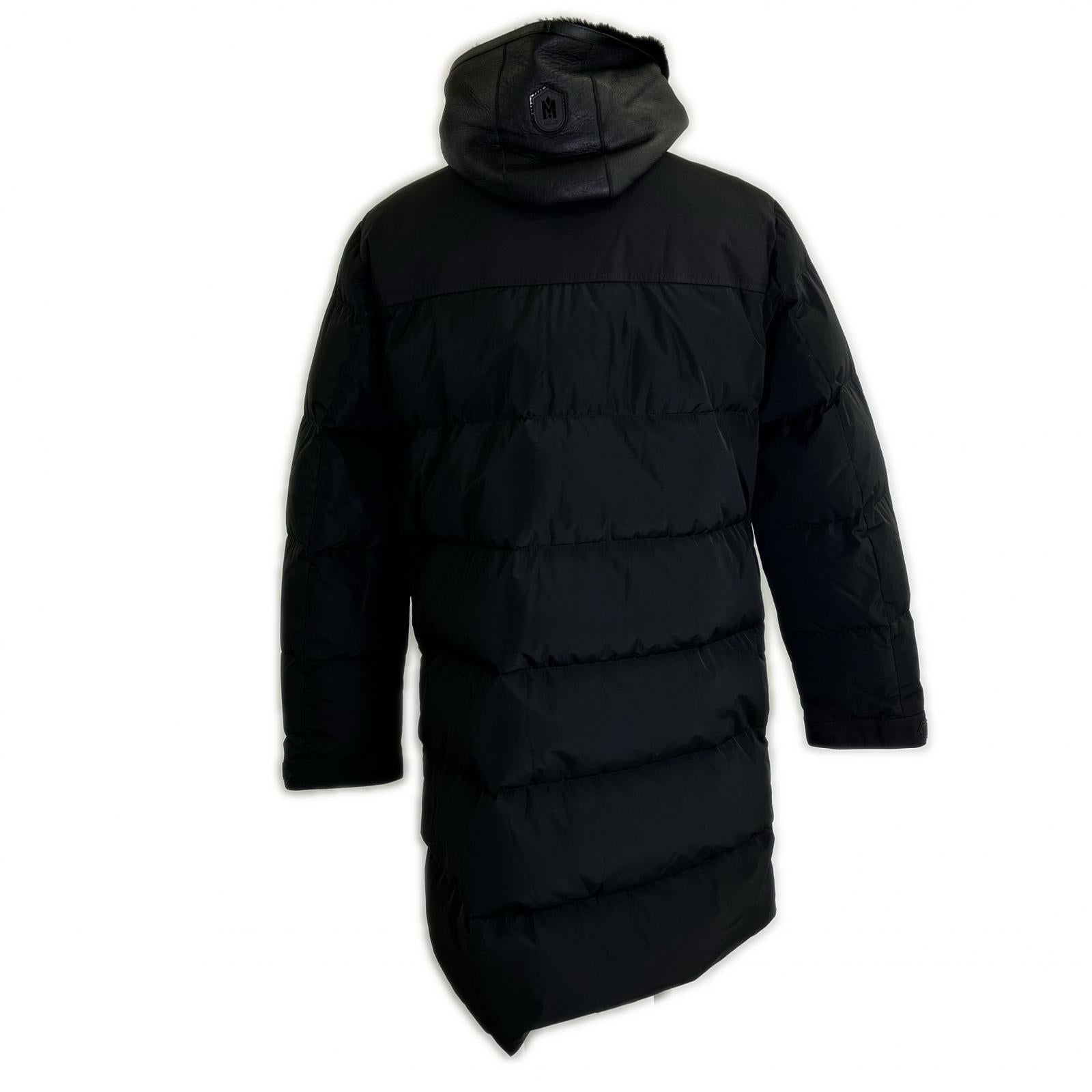 Mackage マッカージュ MKGRILEY5 RILEY ライリー ムートンレイヤードカラー・フード付 フルジップ ダウンジャケット ジャケット