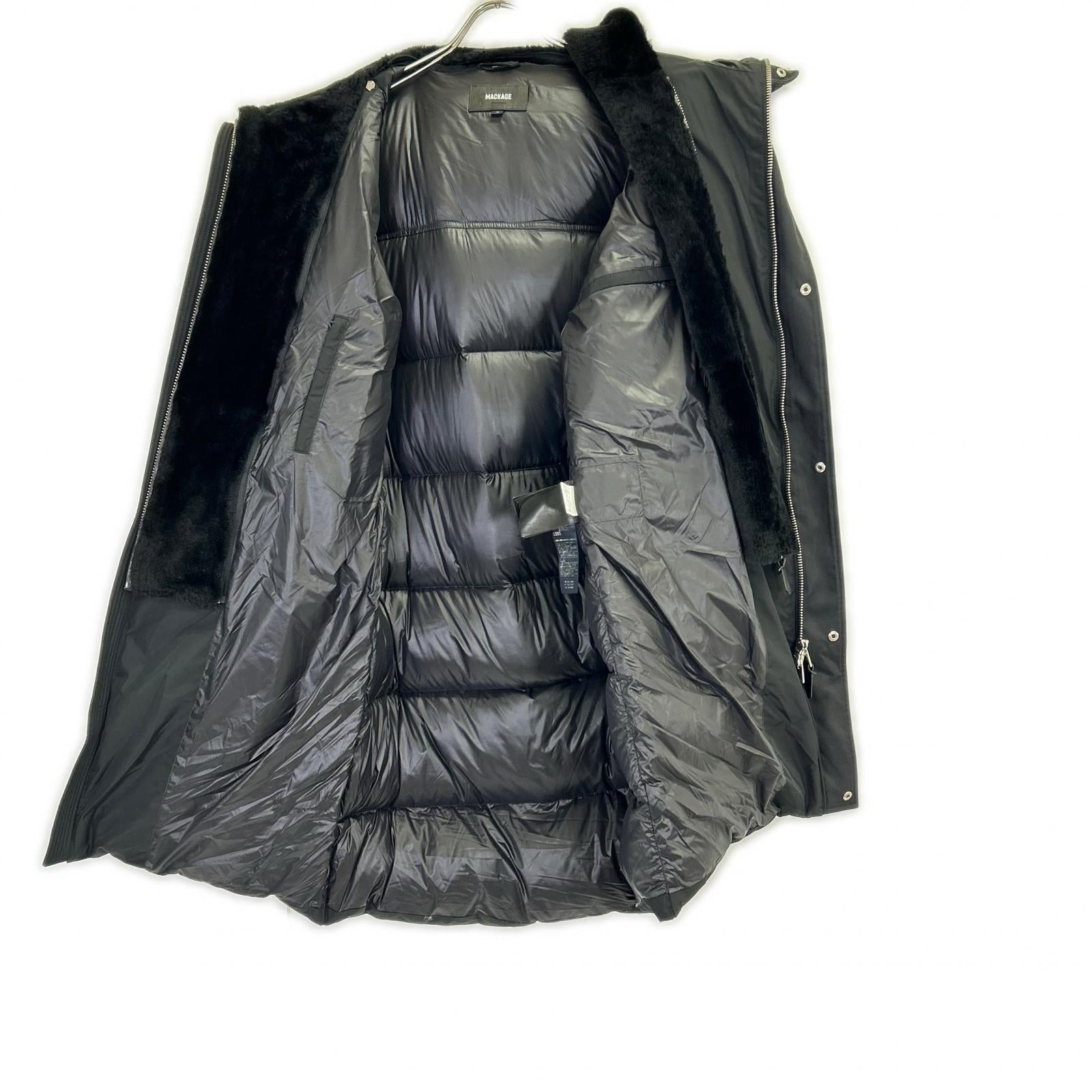 Mackage マッカージュ MKGRILEY5 RILEY ライリー ムートンレイヤードカラー・フード付 フルジップ ダウンジャケット ジャケット