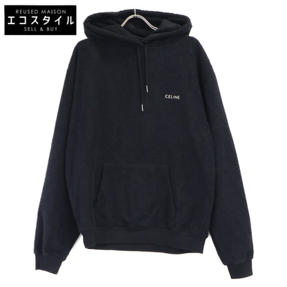 CELINE 2Y37G372Y Logo-Embroidered Terry Toweling Pullover Hoodie [Domestic Authorized/24SS]
