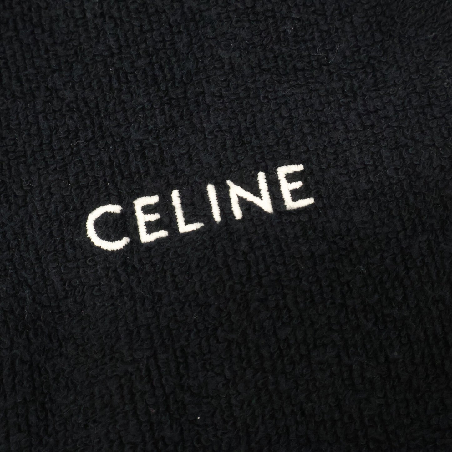 CELINE 2Y37G372Y Logo-Embroidered Terry Toweling Pullover Hoodie [Domestic Authorized/24SS]