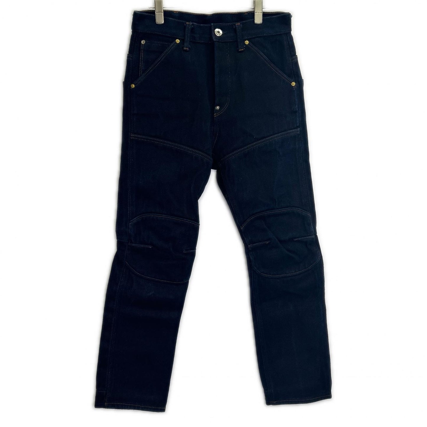 G-STAR RAW 5620 MOTION 3D TAPERED indigo cotton pleated three-dimensional-cut denim, bottoms