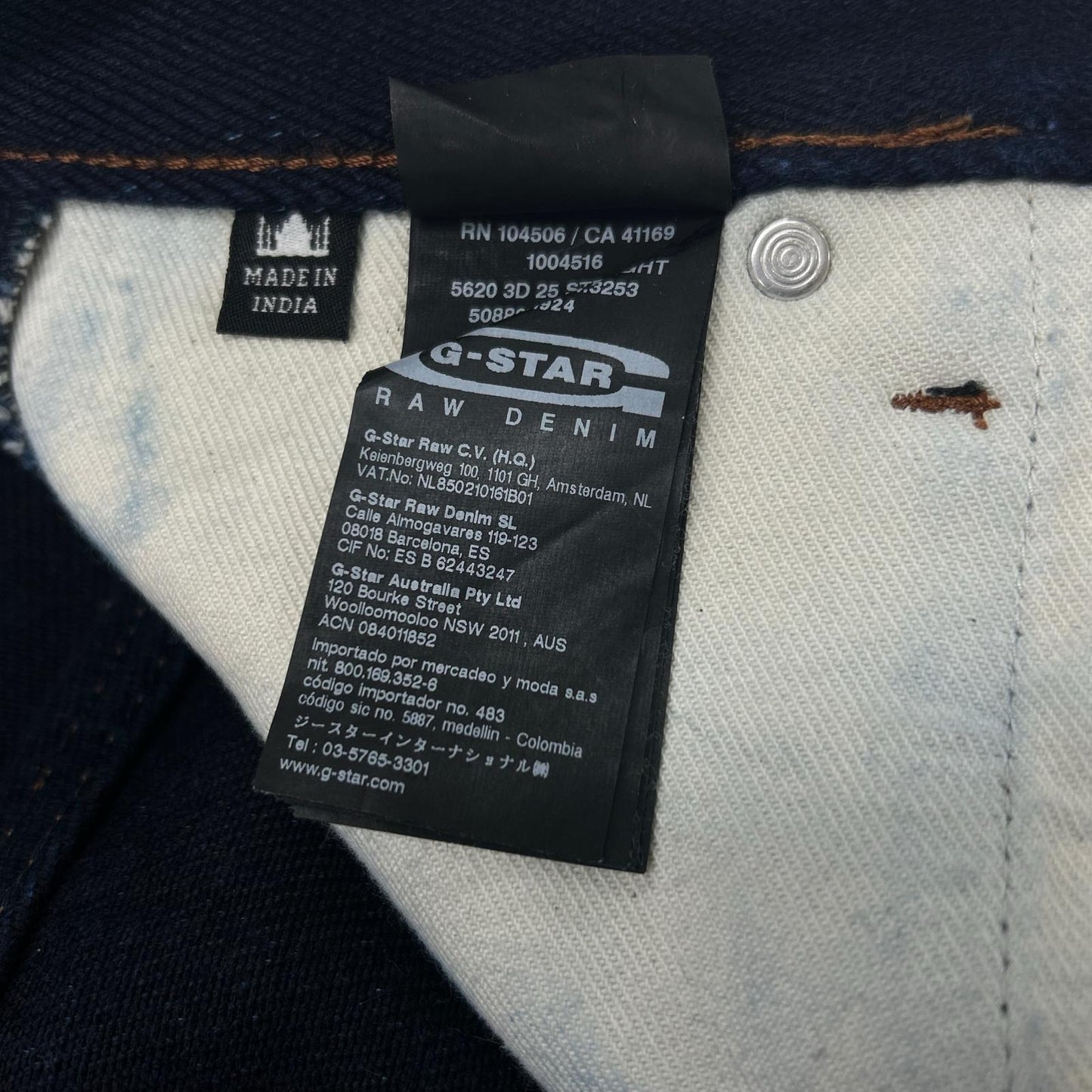 G-STAR RAW ジースターロゥ 5620 MOTION 3D TAPERED インディゴ コットン プリーツデザイン 立体裁断デニム ボトムス
