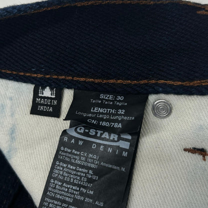 G-STAR RAW 5620 MOTION 3D TAPERED indigo cotton pleated three-dimensional-cut denim, bottoms