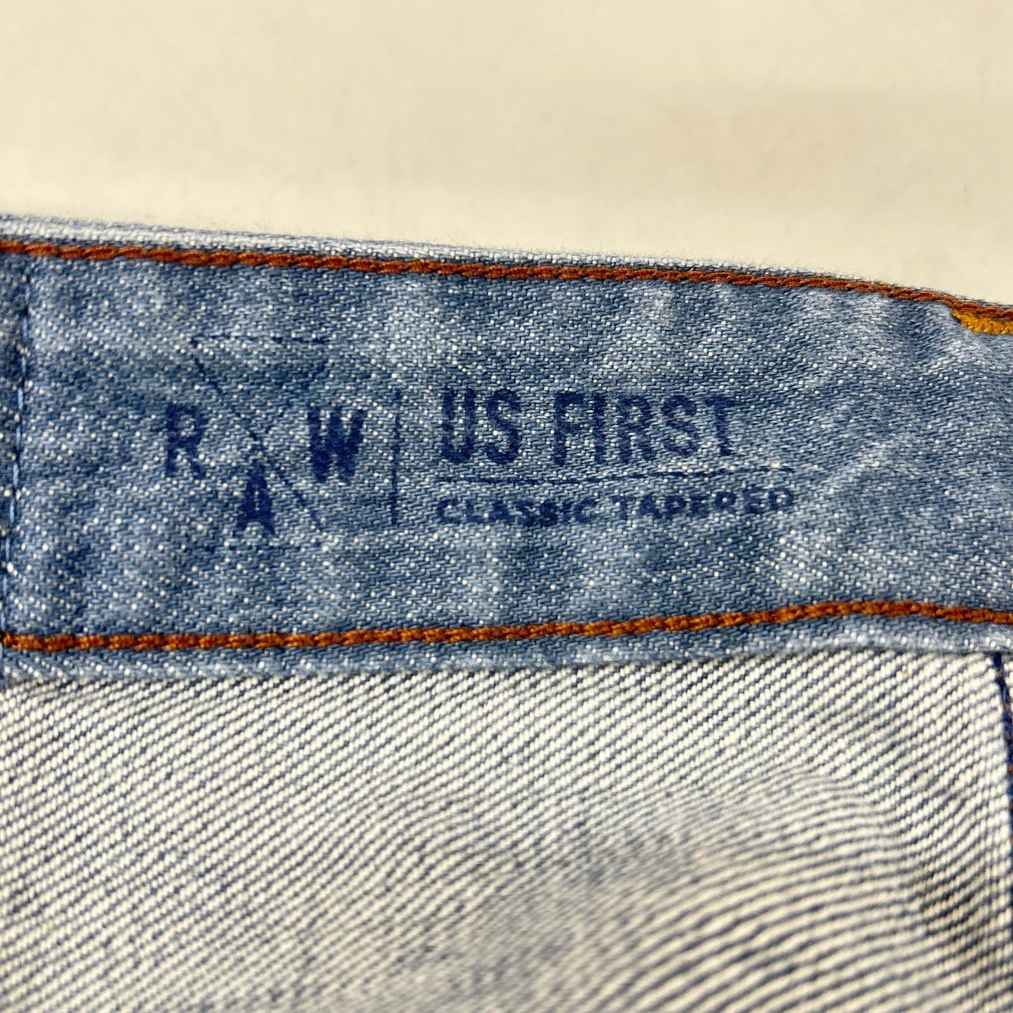 G-STAR RAW ジースターロゥ RE US FIRST CLASSIC ブルー コットン ダメージ加工 テーパードデニムパンツ ボトムス
