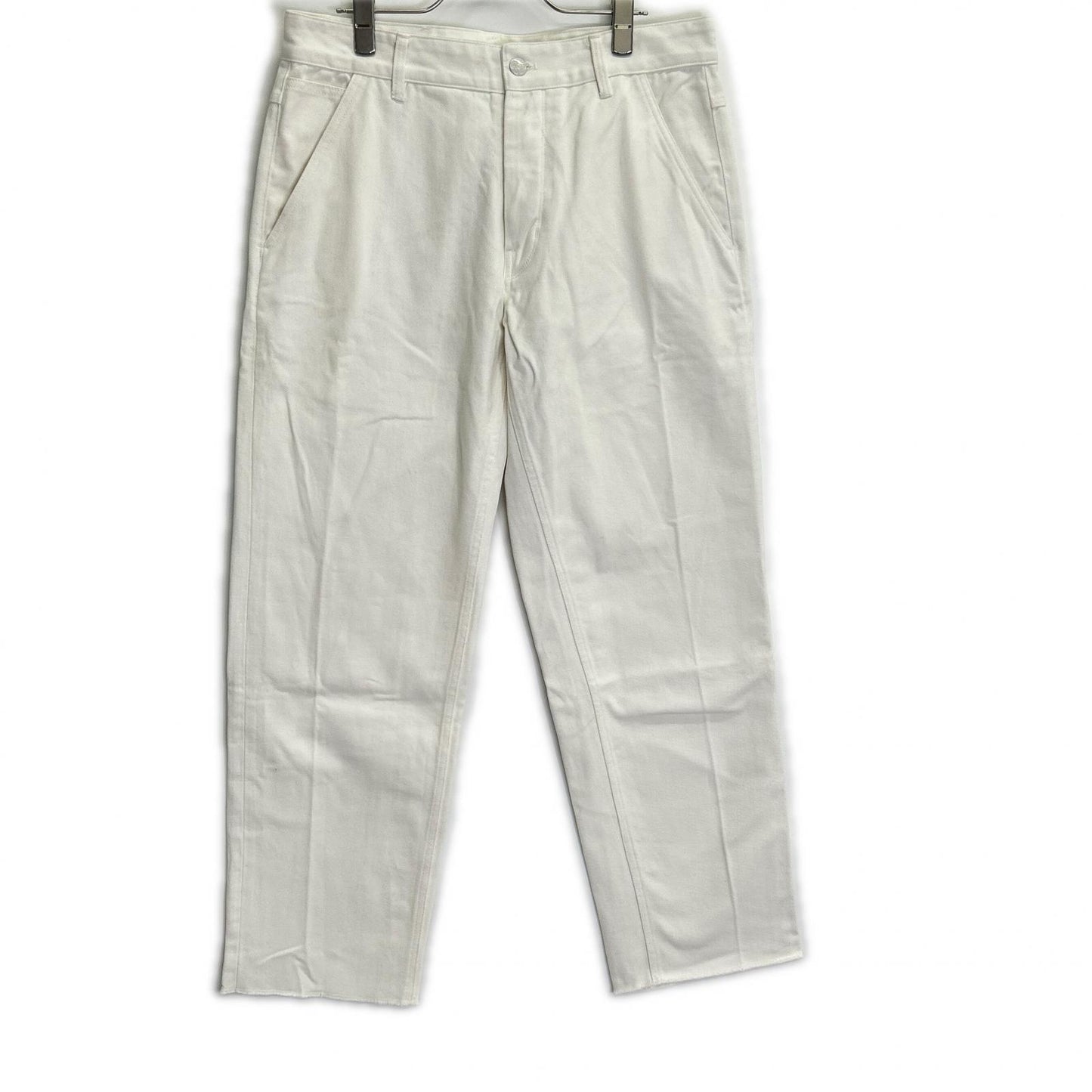 G-STAR RAW ジースターロゥ MN CHINO ホワイト コットン ボタンフライ ワイドテーパードチノパンツ ボトムス