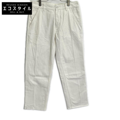 G-STAR RAW ジースターロゥ MN CHINO ホワイト コットン ボタンフライ ワイドテーパードチノパンツ ボトムス