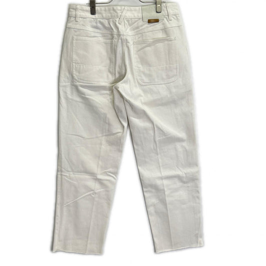 G-STAR RAW MN CHINO white cotton button-fly wide-tapered chino pants, bottoms