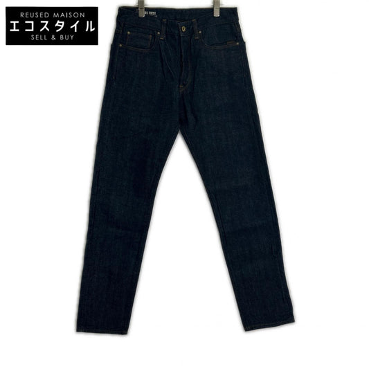 G-STAR RAW US FIRST AUTHENTIC TAPERED indigo button-fly tapered denim pants, bottoms