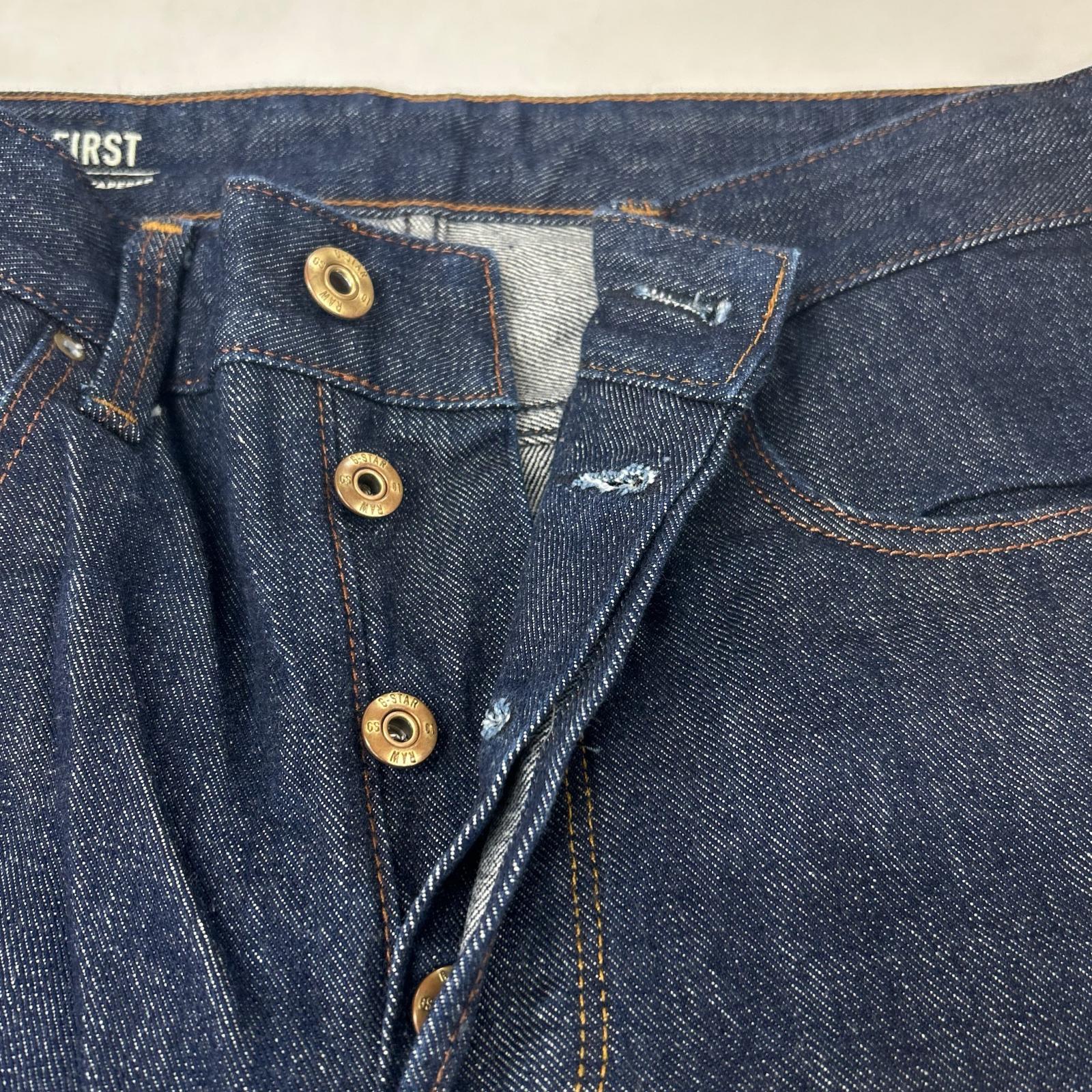 G-STAR RAW ジースターロゥ US FIRST AUTHENTIC TAPERED インディゴ ボタンフライ テーパードデニムパンツ ボトムス