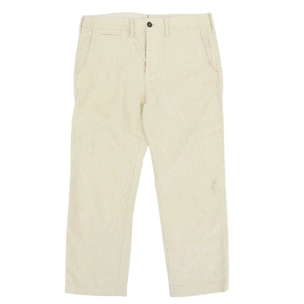 FORTELA Fortela VATORE-45 cotton button-fly corduroy pants men's bottoms ivory 32 bottoms