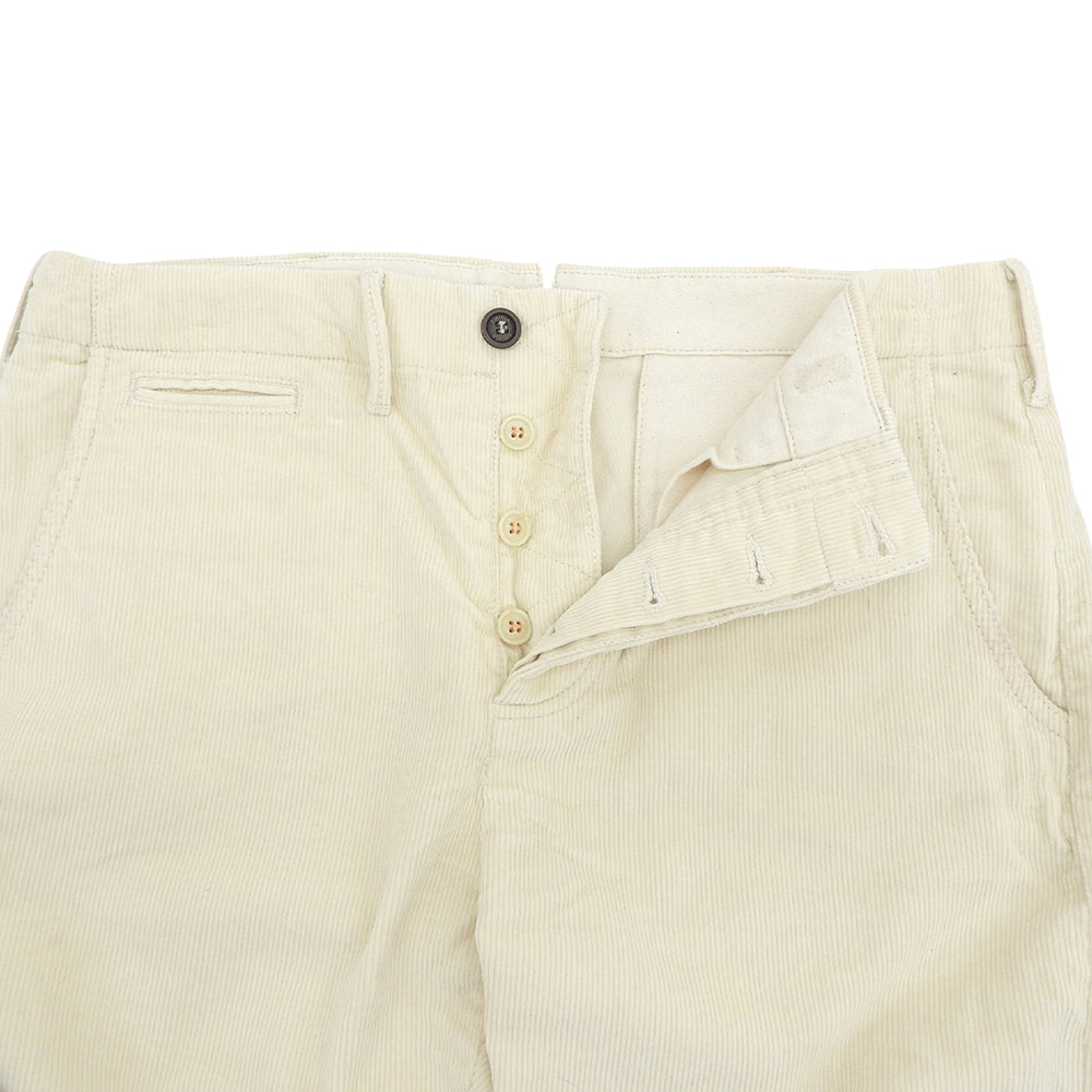 FORTELA Fortela VATORE-45 cotton button-fly corduroy pants men's bottoms ivory 32 bottoms