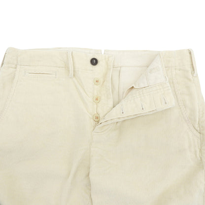 FORTELA Fortela VATORE-45 cotton button-fly corduroy pants men's bottoms ivory 32 bottoms