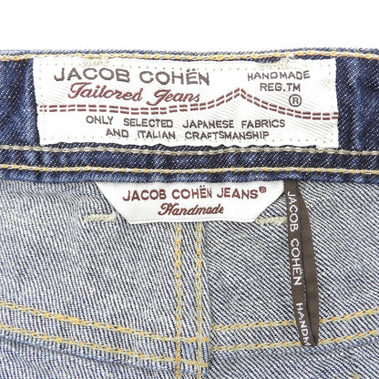 JACOB COHEN ヤコブコーエン TYPE 688 コットン ボタンフライ テーパードデニムパンツ ボトムス メンズ インディゴ 32 ボトムス