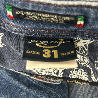 JACOB COHEN ヤコブコーエン LIMITED EDITION 622 インディゴ コットン ボタンフライ テーパードデニムパンツ ボトムス