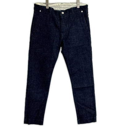 Nine In The Morning 9SS18-AT09 all-indigo cotton button-fly tapered denim pants, bottoms