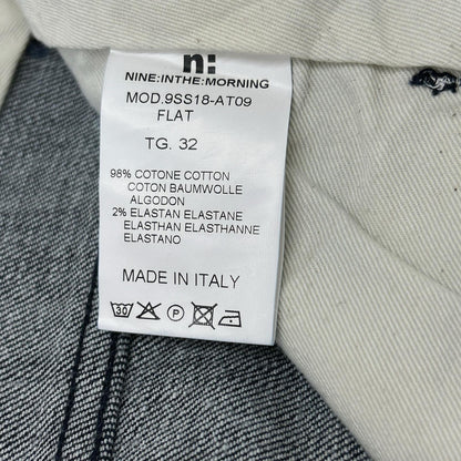 Nine In The Morning 9SS18-AT09 all-indigo cotton button-fly tapered denim pants, bottoms