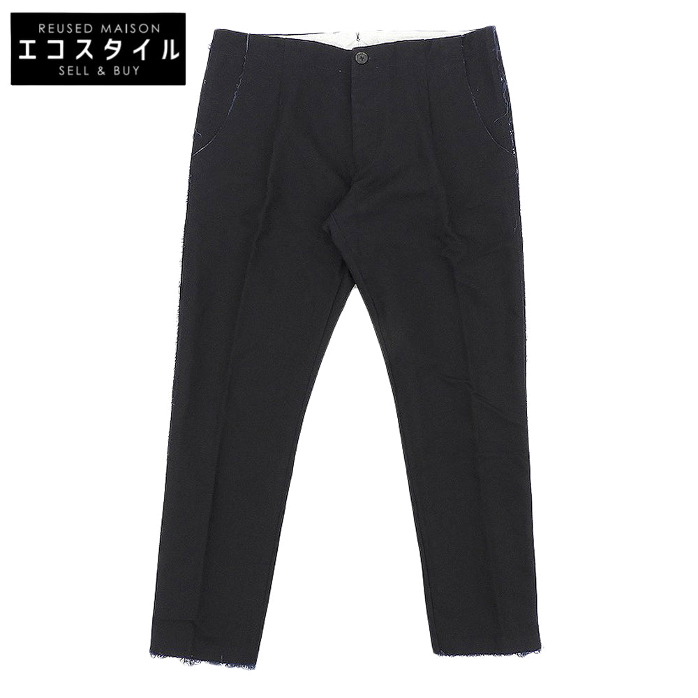Nine In The Morning ナインインザモーニング コットン フリンジデザイン テーパードスラックス ボトムス ネイビー 48 9FW16-FL27 ボトムス
