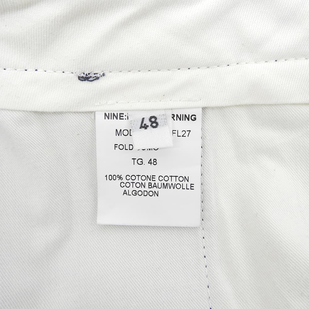 Nine In The Morning ナインインザモーニング コットン フリンジデザイン テーパードスラックス ボトムス ネイビー 48 9FW16-FL27 ボトムス