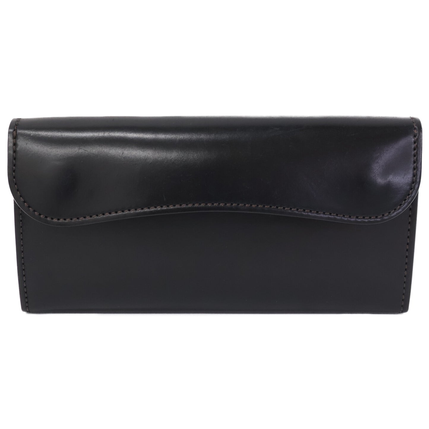 WILDSWANS ワイルドスワンズ ホーウィン社シェルコードバン x サドルプルアップ WAVE ウェーブ 長財布 長財布（小銭入れあり）