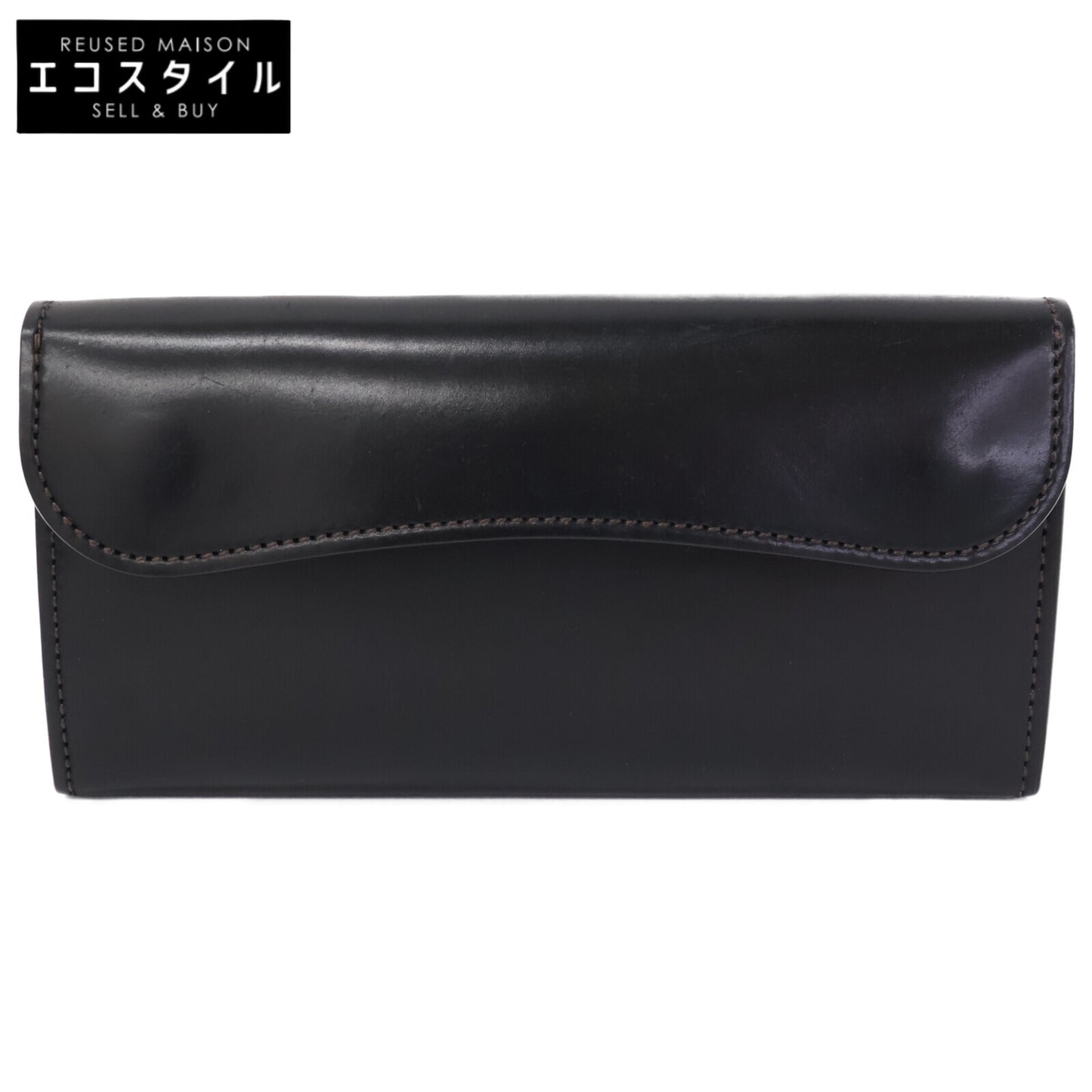 WILDSWANS ワイルドスワンズ ホーウィン社シェルコードバン x サドルプルアップ WAVE ウェーブ 長財布 長財布（小銭入れあり）